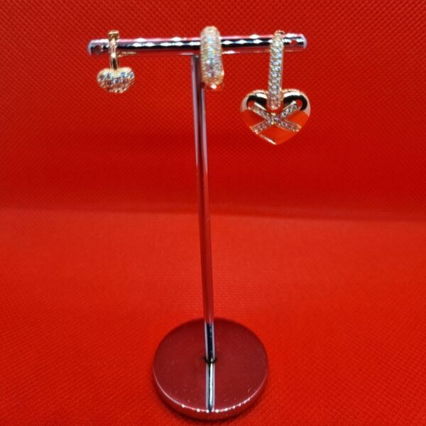 3 lü kalp set küpe