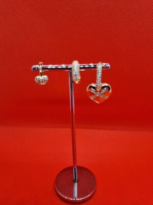 3 lü kalp set küpe