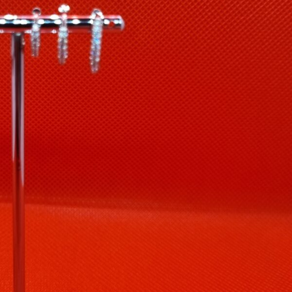 3 lü taşlı halka set küpe