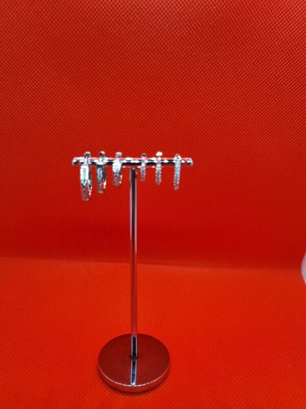 3 lü taşlı halka set küpe